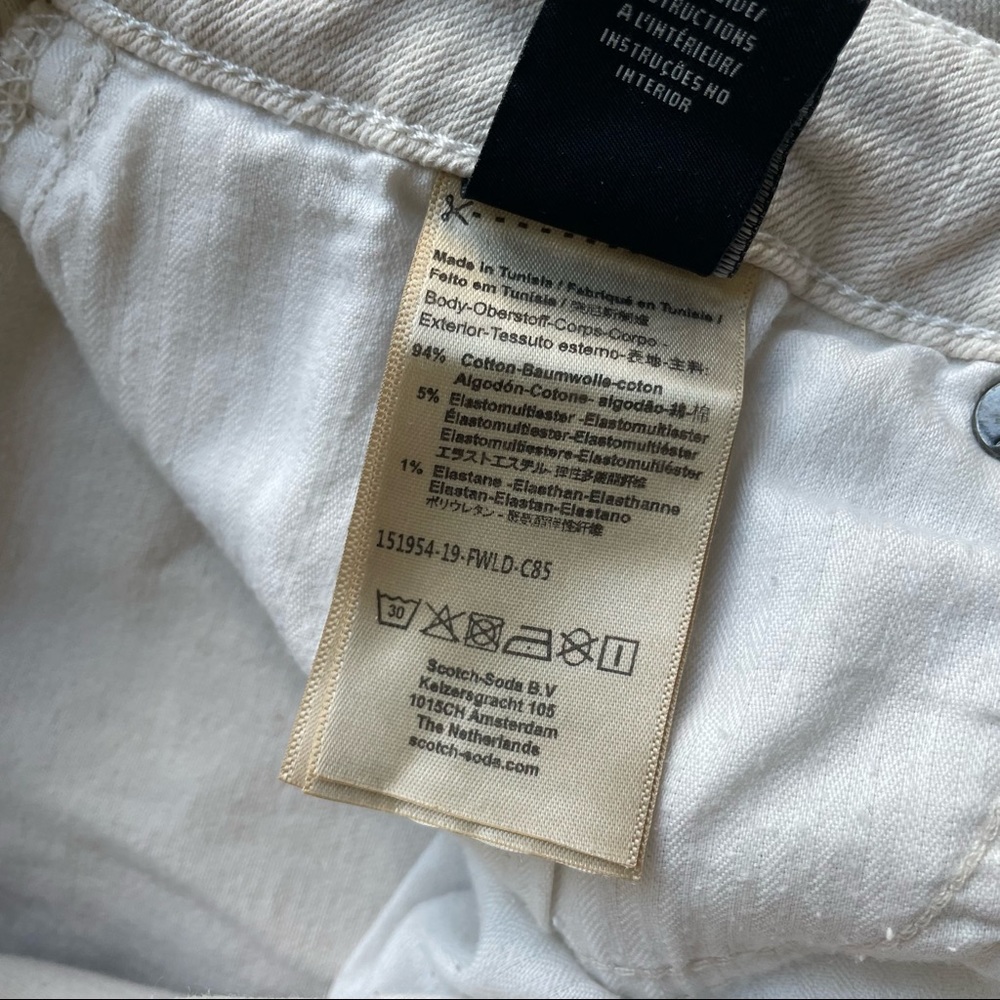 Scotch & Soda X Popeye / Brutus White Slim Boyfri… - image 5